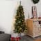 5ft. Pre-Lit Flat Back Montreal Mountain Pine Artificial Christmas Tree, White LED Lights